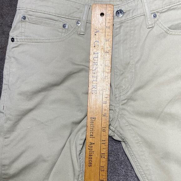 Levi's 511 Red Tab Black Patch Size 32 X 28 (34X30) Khaki Stretch Slim Fit Jeans - Picture 8 of 10